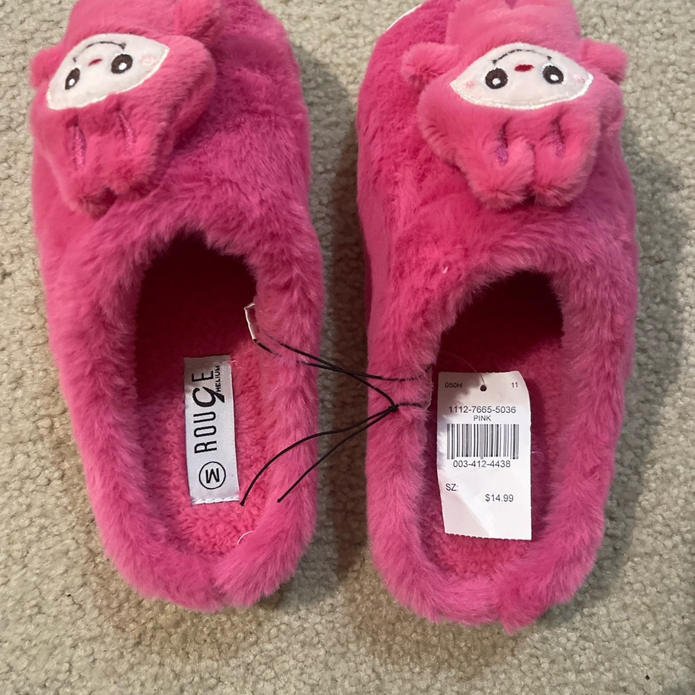 Rouge! Pink Fuzzy Slippers